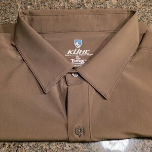 Kuhl Men's Tan Casual Button Down Shirt